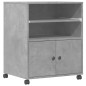 vidaXL Druckerständer mit Rollen Betongrau 60x48x74 cm vidaXL Druckerständer mit Rollen Betongrau 60x48x74 cm