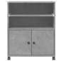 vidaXL Druckerständer mit Rollen Betongrau 60x48x74 cm vidaXL Druckerständer mit Rollen Betongrau 60x48x74 cm