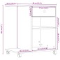 vidaXL Druckerständer mit Rollen Schwarz 60x40x68,5 cm vidaXL Druckerständer mit Rollen Schwarz 60x40x68,5 cm