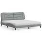 vidaXL Bett mit Matratze Hellgrau 180x200 cm Stoff vidaXL Bett mit Matratze Hellgrau 180x200 cm Stoff