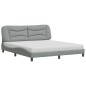vidaXL Bett mit Matratze Hellgrau 180x200 cm Stoff vidaXL Bett mit Matratze Hellgrau 180x200 cm Stoff