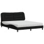 vidaXL Bett mit Matratze Schwarz 160x200 cm Stoff vidaXL Bett mit Matratze Schwarz 160x200 cm Stoff