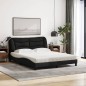 vidaXL Bett mit Matratze Schwarz 160x200 cm Stoff vidaXL Bett mit Matratze Schwarz 160x200 cm Stoff