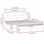 vidaXL Bett mit Matratze Schwarz 160x200 cm Stoff vidaXL Bett mit Matratze Schwarz 160x200 cm Stoff