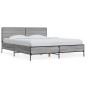 vidaXL Bettgestell Grau Sonoma 150x200 cm Holzwerkstoff und Metall vidaXL Bettgestell Grau Sonoma 150x200 cm Holzwerkstoff und Metall