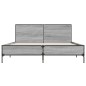 vidaXL Bettgestell Grau Sonoma 150x200 cm Holzwerkstoff und Metall vidaXL Bettgestell Grau Sonoma 150x200 cm Holzwerkstoff und Metall