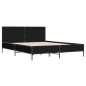 vidaXL Bettgestell Schwarz 160x200 cm Holzwerkstoff und Metall vidaXL Bettgestell Schwarz 160x200 cm Holzwerkstoff und Metall
