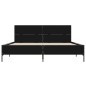 vidaXL Bettgestell Schwarz 140x190 cm Holzwerkstoff und Metall vidaXL Bettgestell Schwarz 140x190 cm Holzwerkstoff und Metall