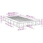 vidaXL Bettgestell Räuchereiche 140x190 cm Holzwerkstoff vidaXL Bettgestell Räuchereiche 140x190 cm Holzwerkstoff