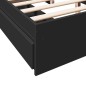 vidaXL Bettgestell mit Schubladen Schwarz 160x200 cm Holzwerkstoff vidaXL Bettgestell mit Schubladen Schwarz 160x200 cm Holzwerkstoff