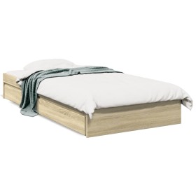 vidaXL Bettgestell mit Schubladen Sonoma-Eiche 90x190 cm Holzwerkstoff