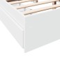 vidaXL Bettgestell mit Schubladen Weiß 150x200 cm Holzwerkstoff vidaXL Bettgestell mit Schubladen Weiß 150x200 cm Holzwerkstoff