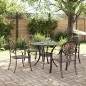 vidaXL 5-tlg. Garten-Essgruppe Bronzen Aluminiumguss vidaXL 5-tlg. Garten-Essgruppe Bronzen Aluminiumguss
