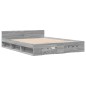 vidaXL Bettgestell mit Schubladen Grau Sonoma 135x190 cm Holzwerkstoff vidaXL Bettgestell mit Schubladen Grau Sonoma 135x190 cm Holzwerkstoff