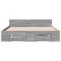 vidaXL Bettgestell mit Schubladen Grau Sonoma 135x190 cm Holzwerkstoff vidaXL Bettgestell mit Schubladen Grau Sonoma 135x190 cm Holzwerkstoff