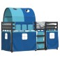 vidaXL Etagenbett mit Vorhängen Blau 90x190 cm Massivholz Kiefer vidaXL Etagenbett mit Vorhängen Blau 90x190 cm Massivholz Kiefer