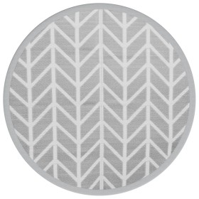 vidaXL Outdoor-Teppich Grau Ø200 cm PP