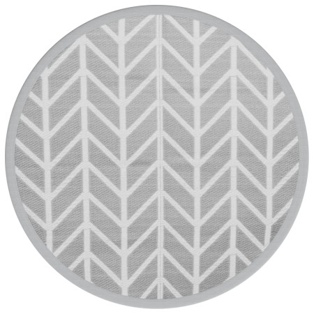 vidaXL Outdoor-Teppich Grau Ø200 cm PP