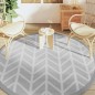 vidaXL Outdoor-Teppich Grau Ø200 cm PP vidaXL Outdoor-Teppich Grau Ø200 cm PP