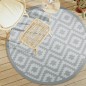 vidaXL Outdoor-Teppich Grau Ø160 cm PP vidaXL Outdoor-Teppich Grau Ø160 cm PP