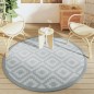 vidaXL Outdoor-Teppich Grau Ø160 cm PP vidaXL Outdoor-Teppich Grau Ø160 cm PP