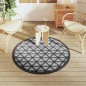 vidaXL Outdoor-Teppich Schwarz Ø120 cm PP vidaXL Outdoor-Teppich Schwarz Ø120 cm PP