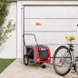 vidaXL Fahrradanhänger Hunde Orange und Grau Oxford-Gewebe und Eisen vidaXL Fahrradanhänger Hunde Orange und Grau Oxford-Gewebe und Eisen