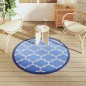 vidaXL Outdoor-Teppich Blau Ø120 cm PP vidaXL Outdoor-Teppich Blau Ø120 cm PP