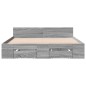 vidaXL Bettgestell mit Schubladen Grau Sonoma 120x190 cm Holzwerkstoff vidaXL Bettgestell mit Schubladen Grau Sonoma 120x190 cm Holzwerkstoff