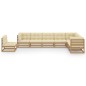 vidaXL 8-tlg Garten-Lounge-Set mit Kissen Honigbraun Massivholz Kiefer vidaXL 8-tlg Garten-Lounge-Set mit Kissen Honigbraun Massivholz Kiefer