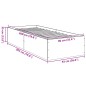 vidaXL Bettgestell Braun Eichen-Optik 90x200 cm Holzwerkstoff