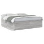 vidaXL Bettgestell Grau Sonoma 200x200 cm Holzwerkstoff vidaXL Bettgestell Grau Sonoma 200x200 cm Holzwerkstoff