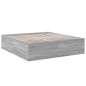 vidaXL Bettgestell Grau Sonoma 200x200 cm Holzwerkstoff vidaXL Bettgestell Grau Sonoma 200x200 cm Holzwerkstoff