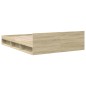 vidaXL Bettgestell mit Schubladen Sonoma-Eiche 150x200cm Holzwerkstoff vidaXL Bettgestell mit Schubladen Sonoma-Eiche 150x200cm Holzwerkstoff