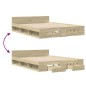 vidaXL Bettgestell mit Schubladen Sonoma-Eiche 150x200cm Holzwerkstoff vidaXL Bettgestell mit Schubladen Sonoma-Eiche 150x200cm Holzwerkstoff