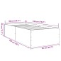 vidaXL Bettgestell Betongrau 90x190 cm Holzwerkstoff vidaXL Bettgestell Betongrau 90x190 cm Holzwerkstoff