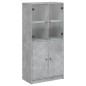 vidaXL Highboard mit Türen Betongrau 68x37x142 cm Holzwerkstoff