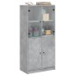 vidaXL Highboard mit Türen Betongrau 68x37x142 cm Holzwerkstoff