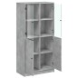 vidaXL Highboard mit Türen Betongrau 68x37x142 cm Holzwerkstoff