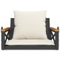 vidaXL Hängesessel mit Kissen Schwarz 63x62x40 cm Poly Rattan vidaXL Hängesessel mit Kissen Schwarz 63x62x40 cm Poly Rattan