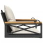 vidaXL Hängesessel mit Kissen Schwarz 63x62x40 cm Poly Rattan vidaXL Hängesessel mit Kissen Schwarz 63x62x40 cm Poly Rattan