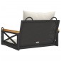 vidaXL Hängesessel mit Kissen Schwarz 63x62x40 cm Poly Rattan vidaXL Hängesessel mit Kissen Schwarz 63x62x40 cm Poly Rattan