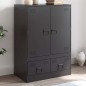 vidaXL Highboard Schwarz 67x39x95 cm Stahl vidaXL Highboard Schwarz 67x39x95 cm Stahl