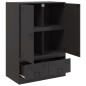 vidaXL Highboard Schwarz 67x39x95 cm Stahl vidaXL Highboard Schwarz 67x39x95 cm Stahl