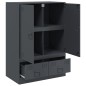 vidaXL Highboard Anthrazit 67x39x95 cm Stahl vidaXL Highboard Anthrazit 67x39x95 cm Stahl