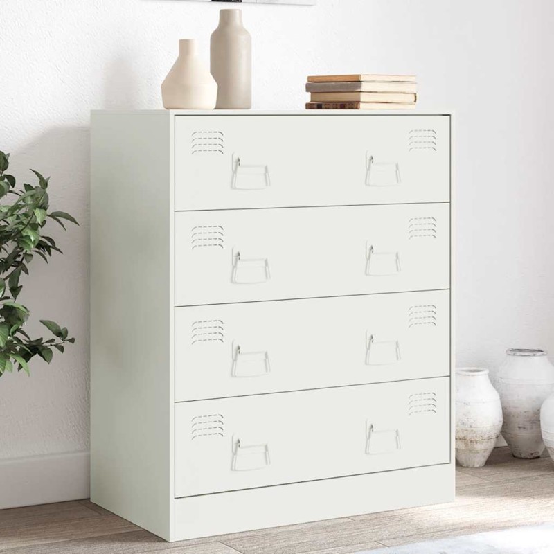vidaXL Sideboard Weiß 67x39x83 cm Stahl vidaXL Sideboard Weiß 67x39x83 cm Stahl
