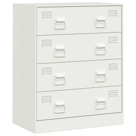 vidaXL Sideboard Weiß 67x39x83 cm Stahl