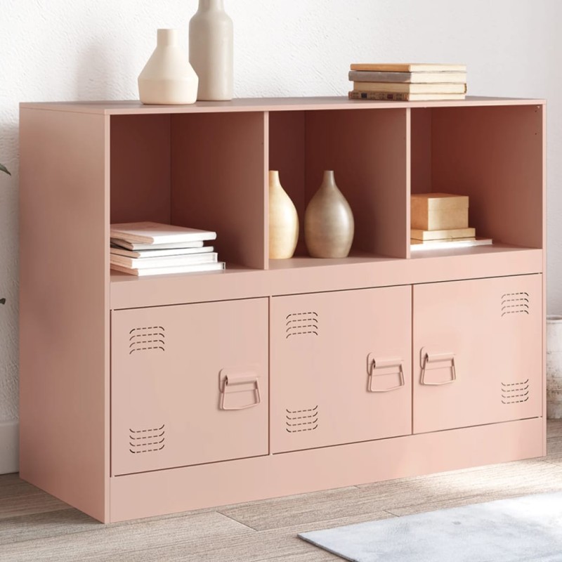 vidaXL Sideboard Rosa 99x39x73 cm Stahl vidaXL Sideboard Rosa 99x39x73 cm Stahl