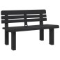 vidaXL Gartenbank Anthrazit 110x52x71 cm Polypropylen vidaXL Gartenbank Anthrazit 110x52x71 cm Polypropylen