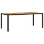 vidaXL 9-tlg. Garten-Essgruppe mit Kissen Schwarz Poly Rattan Akazie vidaXL 9-tlg. Garten-Essgruppe mit Kissen Schwarz Poly Rattan Akazie